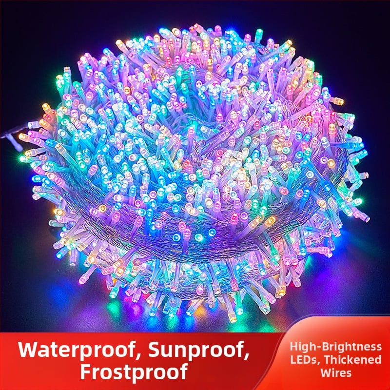 Kalėdinės LED girliandos lauko naudojimui, IP65, reguliuojamas šviesumo lygis, 220V