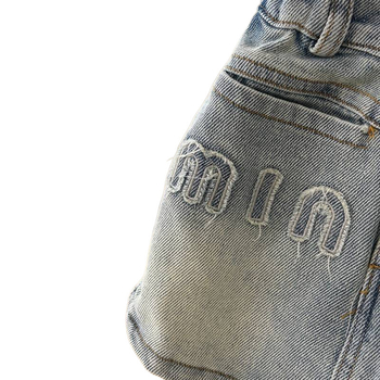 Dječji dvodijelni set u korejskom stilu: pleteni halter-top bez rukava i denim suknja s naramenicama, slova s šljokicama, ljeto 2024
