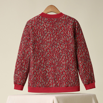 Moteriška žieminė striukė iš poliesterio su gėlių raštu, literatūrinio retro stiliaus, pagrindinio audinio turinys ≤30%, sezonas: Žiema 2024