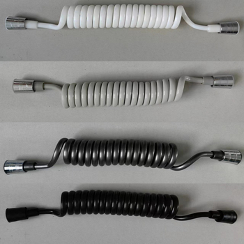 Όπλο ψεκασμού για τουαλέτες με σωλήνα PU, σπειροειδής εγκατάσταση, τηλεσκοπικός σχεδιασμός, μοντέρνο μινιμαλιστικό στυλ