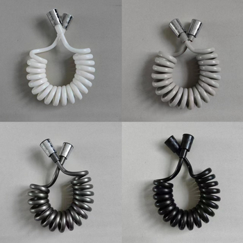 Όπλο ψεκασμού για τουαλέτες με σωλήνα PU, σπειροειδής εγκατάσταση, τηλεσκοπικός σχεδιασμός, μοντέρνο μινιμαλιστικό στυλ