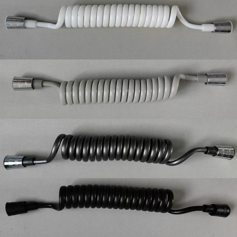 Όπλο ψεκασμού για τουαλέτες με σωλήνα PU, σπειροειδής εγκατάσταση, τηλεσκοπικός σχεδιασμός, μοντέρνο μινιμαλιστικό στυλ