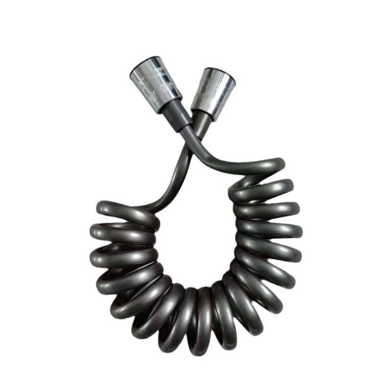 Όπλο ψεκασμού για τουαλέτες με σωλήνα PU, σπειροειδής εγκατάσταση, τηλεσκοπικός σχεδιασμός, μοντέρνο μινιμαλιστικό στυλ