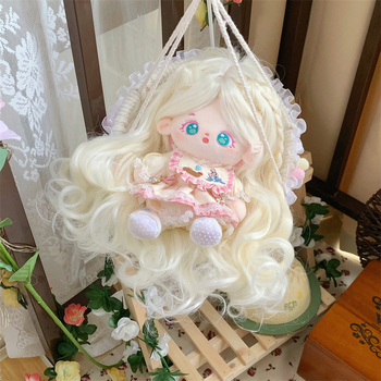 Lutkas parūka — Korejas stils, viļņotas mati, karstuma izturīgas šķiedras, zīdaina tekstūra, Qi bangs