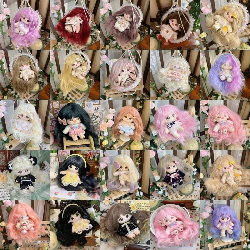 Lutkas parūka — Korejas stils, viļņotas mati, karstuma izturīgas šķiedras, zīdaina tekstūra, Qi bangs