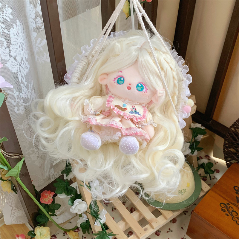 Lutkas parūka — Korejas stils, viļņotas mati, karstuma izturīgas šķiedras, zīdaina tekstūra, Qi bangs