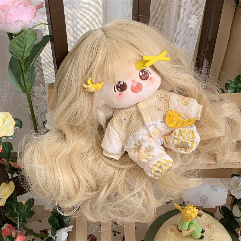 Lutkas parūka — Korejas stils, viļņotas mati, karstuma izturīgas šķiedras, zīdaina tekstūra, Qi bangs