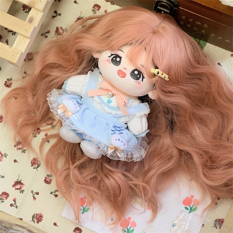 Lutkas parūka — Korejas stils, viļņotas mati, karstuma izturīgas šķiedras, zīdaina tekstūra, Qi bangs