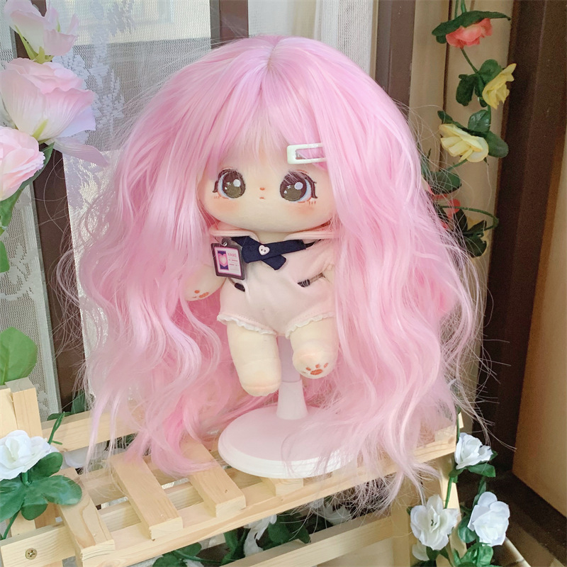 Lutkas parūka — Korejas stils, viļņotas mati, karstuma izturīgas šķiedras, zīdaina tekstūra, Qi bangs