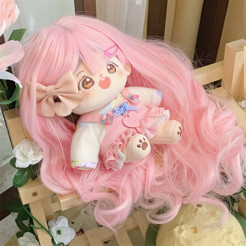 Lutkas parūka — Korejas stils, viļņotas mati, karstuma izturīgas šķiedras, zīdaina tekstūra, Qi bangs