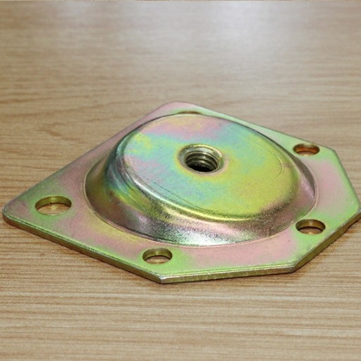 Sofaláb csatlakozó elem, fa lábhoz, hexagonális vaslemez, hidegen hengerelt vas, modern minimál stílus