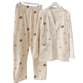 Žindymo kardiganas iš 100% medvilnės, laisvas stilius, ilgomis rankovėmis, visoms sezonoms