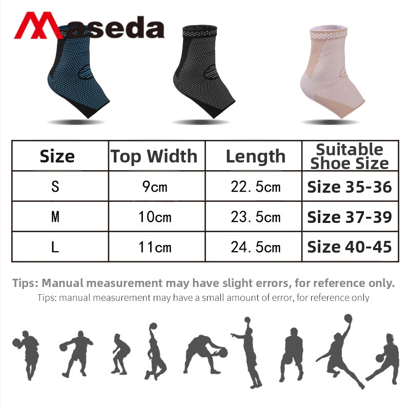 Max najlonska zaštita gležnja za košarku – elastična, prozračna pletena zaštita