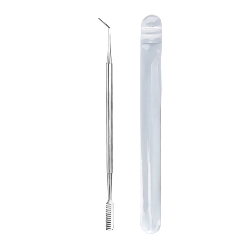 Σετ εργαλείων περιποίησης βλεφαρίδων από ανοξείδωτο ατσάλι – ραβδάκι επιλογής βλεφαρίδων και χτένα, γενική χρήση, προέλευση Yangjiang