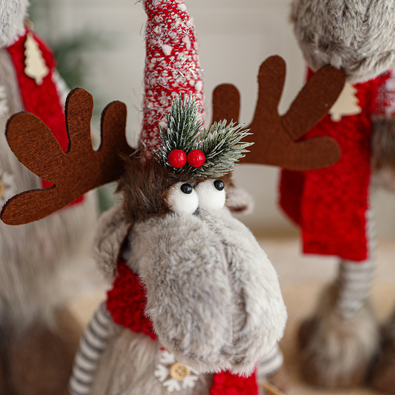 Jõulupõhjapõdrast plüüšnukk sobib jõulupuu ja vitriinide dekoratsiooniks, materjal: kangas, stiil: karikatuur ja kaasaegne kunst, bränd Hong Kong Heng