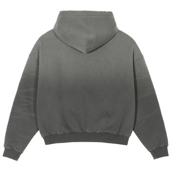 Hanorac bărbătesc cu glugă, fleece gros, umeri coborâți, guler înalt, buzunar tip kengur