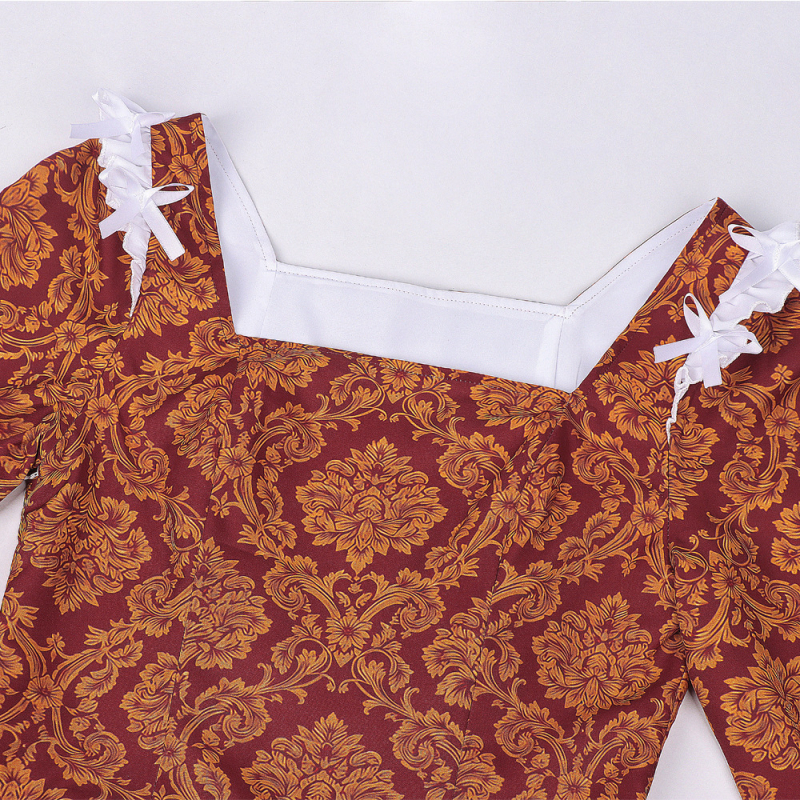 Naistele renessansi kuningannade kleit — linane alus elastaani ja polüesteriga, lavakostüüm, 18–24-aastastele, välja antud 2022 talvel