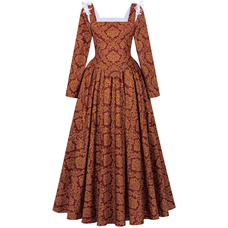 Naistele renessansi kuningannade kleit — linane alus elastaani ja polüesteriga, lavakostüüm, 18–24-aastastele, välja antud 2022 talvel