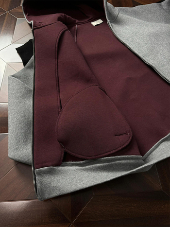 Vīriešu kapuci džemperis ar rāvējslēdzēju, 350–400 g poliestera audums, sānu kabatas