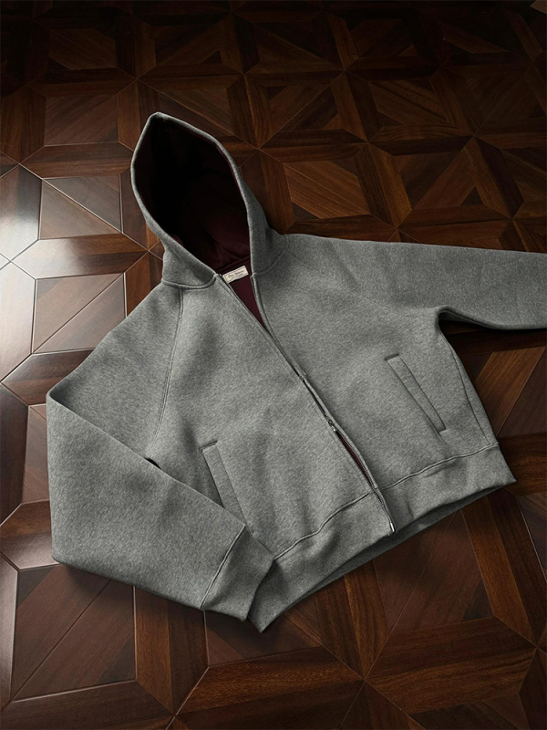 Vīriešu kapuci džemperis ar rāvējslēdzēju, 350–400 g poliestera audums, sānu kabatas