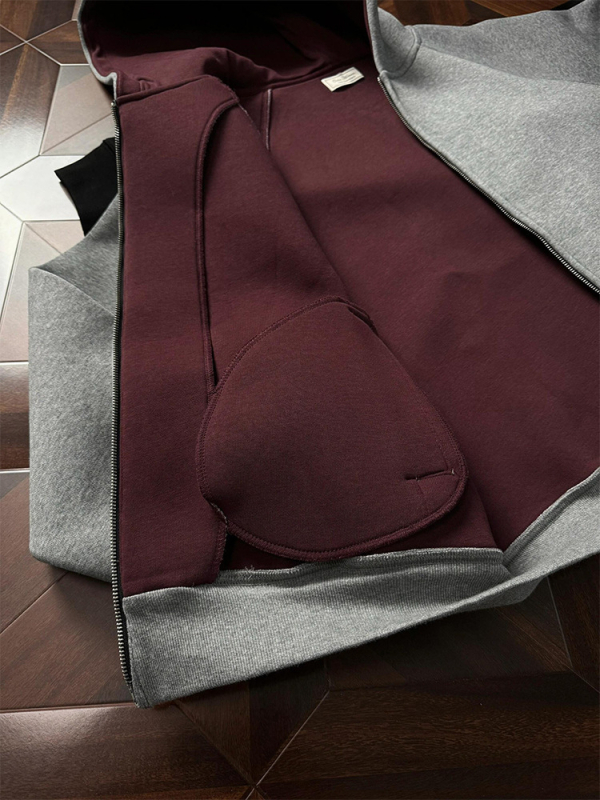 Vīriešu kapuci džemperis ar rāvējslēdzēju, 350–400 g poliestera audums, sānu kabatas