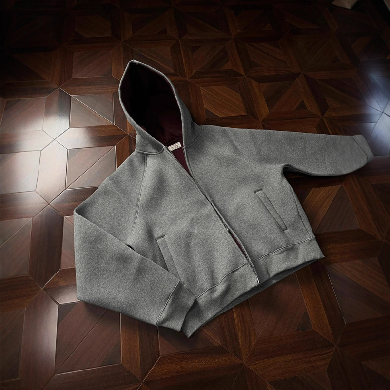 Vīriešu kapuci džemperis ar rāvējslēdzēju, 350–400 g poliestera audums, sānu kabatas