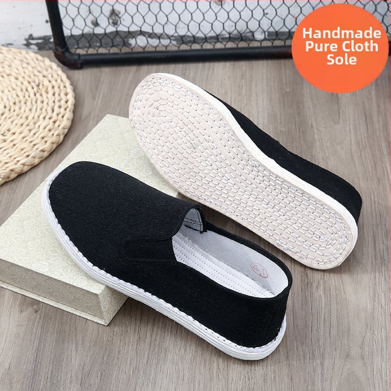 Audiniai plokštiniai bateliai su apvaliu pirštu, Slip-On, tūkstančio sluoksnių pada, kvėpuojantys