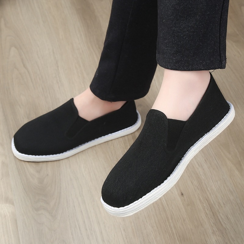 Audiniai plokštiniai bateliai su apvaliu pirštu, Slip-On, tūkstančio sluoksnių pada, kvėpuojantys