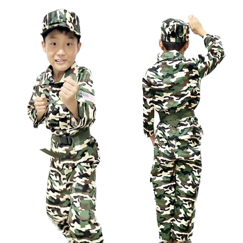 Costum pentru experiență militară pentru copii, camuflaj pentru jocuri de rol, material poliester cu conținut de fibre de celuloză regenerată de 95%+, potrivit pentru sub 17 ani, lansare toamnă 2024.