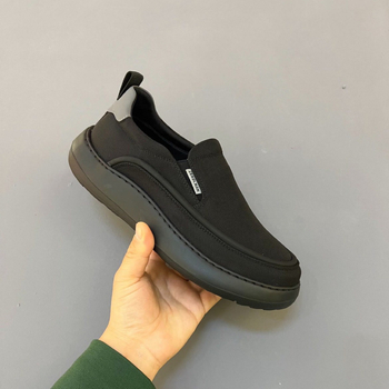 Vyriniai loaferiai - apvali nosis, drobės viršus, kompozitinis padas, plokščias kulnas, pavasaris 2025