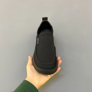 Vyriniai loaferiai - apvali nosis, drobės viršus, kompozitinis padas, plokščias kulnas, pavasaris 2025