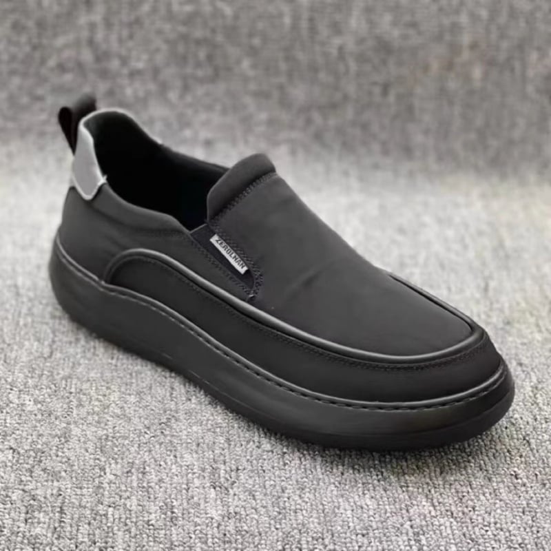 Vyriniai loaferiai - apvali nosis, drobės viršus, kompozitinis padas, plokščias kulnas, pavasaris 2025