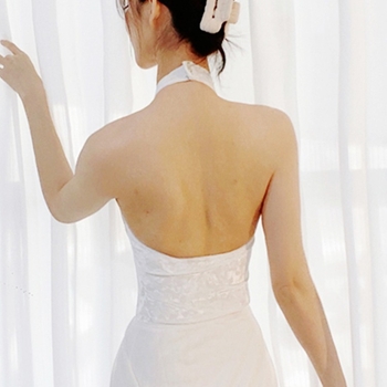 Leotard feminin dintr-un singur piesă cu imprimeu floral velur pentru balet și yoga aeriană; țesătură nylon 80%, căptușeală Milk Silk 80%