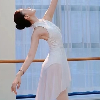 Leotard feminin dintr-un singur piesă cu imprimeu floral velur pentru balet și yoga aeriană; țesătură nylon 80%, căptușeală Milk Silk 80%