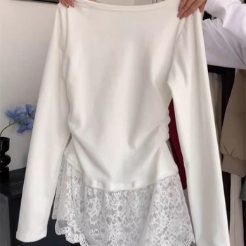 Ženski T-shirt od poliester s dugim rukavima, okrugli izrez, uski kroj, 90–95% poliester