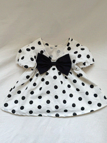 Kūdikio vasaros suknelė, korėjietiško stiliaus, Combed cotton, 95% medvilnė, gėlių raštas, raukšėti sijonai