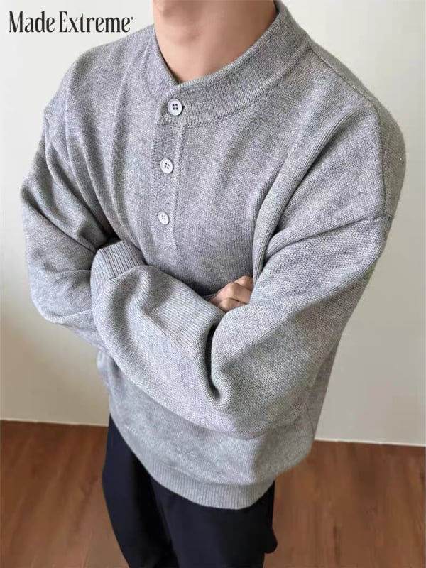 Unisex megztinis su apvaliu kaklu, ilgomis rankovėmis, laisvo kirpimo, ruduo 2024, akrilo pluošto mišinys (50%)