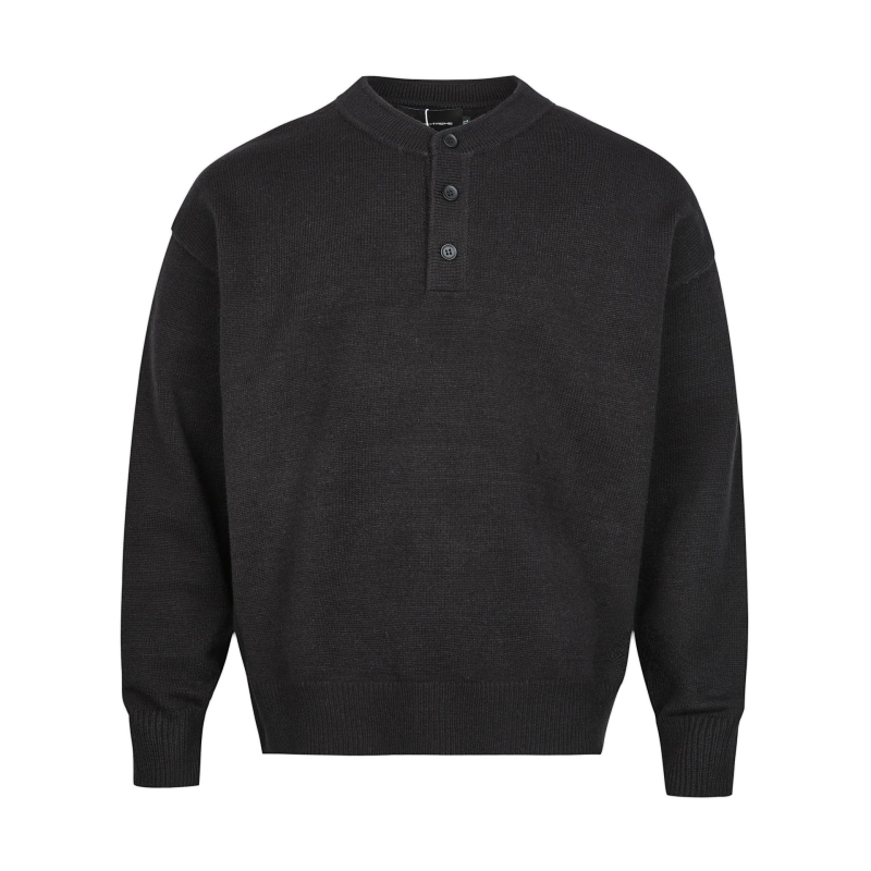 Unisex pleteni pulover s okruglim izrezom, dugi rukav, široki kroj, jesen 2024, smjesa vlakana akrila (50%)