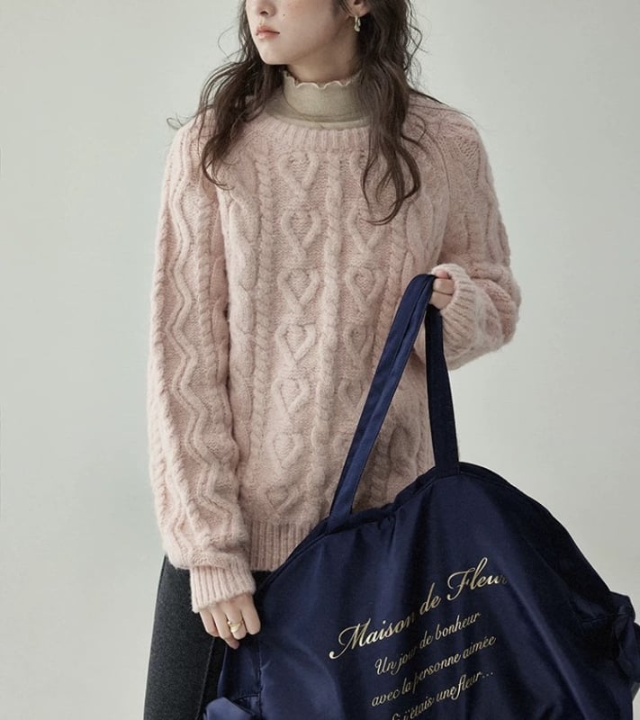 Beidao pulover stil japonez cu guler rotund, croi lejer, tricotat cu cablu, mâneci lungi, Iarna 2025