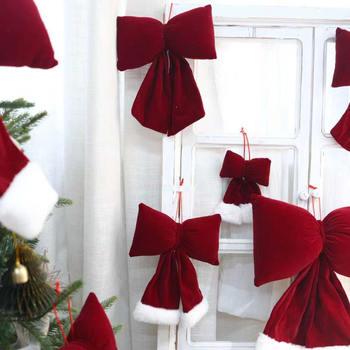 Trodimenzionalna dekorativna mašna za božićno drvce - Materijal: tkanina, Marka: Xinyou, Stil: kineski, Božić