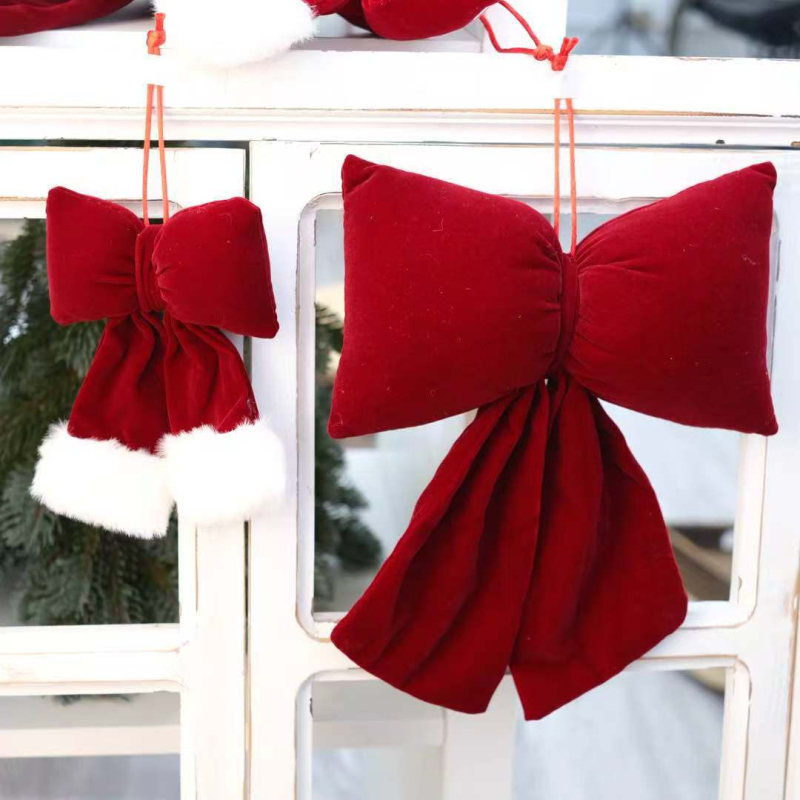 Trodimenzionalna dekorativna mašna za božićno drvce - Materijal: tkanina, Marka: Xinyou, Stil: kineski, Božić