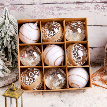 Karácsonyi díszek készlet papírdobozban – műanyagból, márka Love of Hong Kong, dekoráció, modern minimalista stílus, karácsonyra alkalmas.