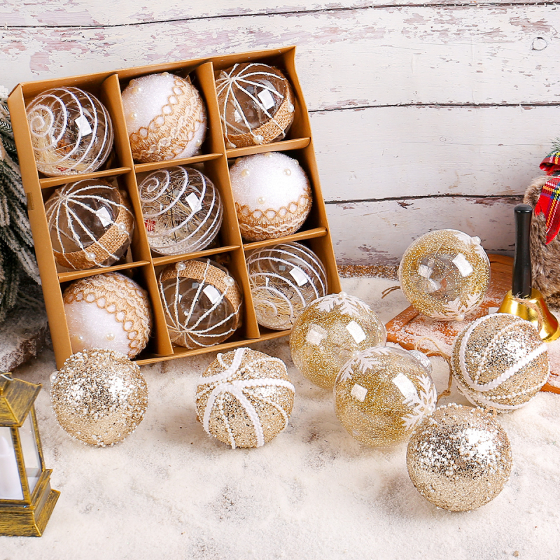 Karácsonyi díszek készlet papírdobozban – műanyagból, márka Love of Hong Kong, dekoráció, modern minimalista stílus, karácsonyra alkalmas.