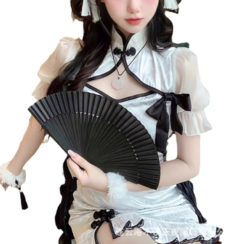 Σετ νυχτερινών ρούχων εμπνευσμένο από κινεζικό παραδοσιακό στυλ, πολυεστερική ύλη 90–95%, για γυναίκες.