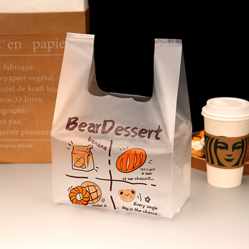 Πλαστική σακούλα συσκευασίας τροφίμων με διπλό στρώμα, εξαιρετικά παχιά, 6 mil, τύπου tote για αρτοποιείο