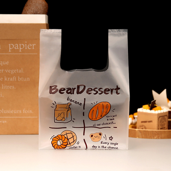 Πλαστική σακούλα συσκευασίας τροφίμων με διπλό στρώμα, εξαιρετικά παχιά, 6 mil, τύπου tote για αρτοποιείο