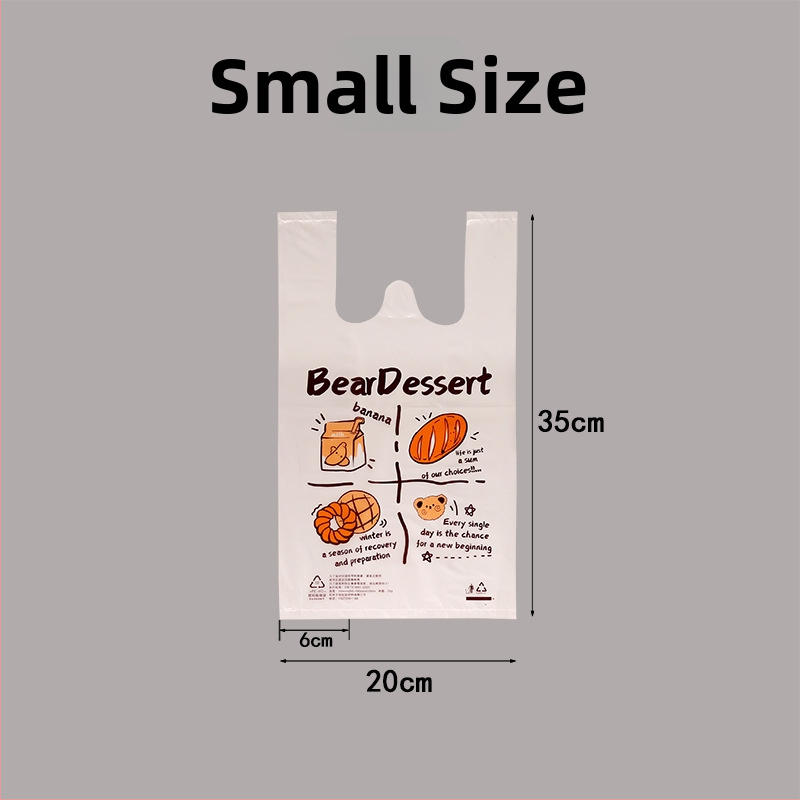 Maisto saugos plastikinis dviejų sluoksnių įpakavimo maišelis, itin storas, 6 milio storis, kepimui skirtas tote stiliaus