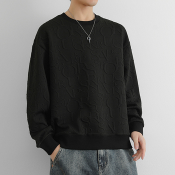 Džemperis ar garām piedurknēm, apaļš kakla izgriezums, brīvs piegriezums, 100% poliesteris