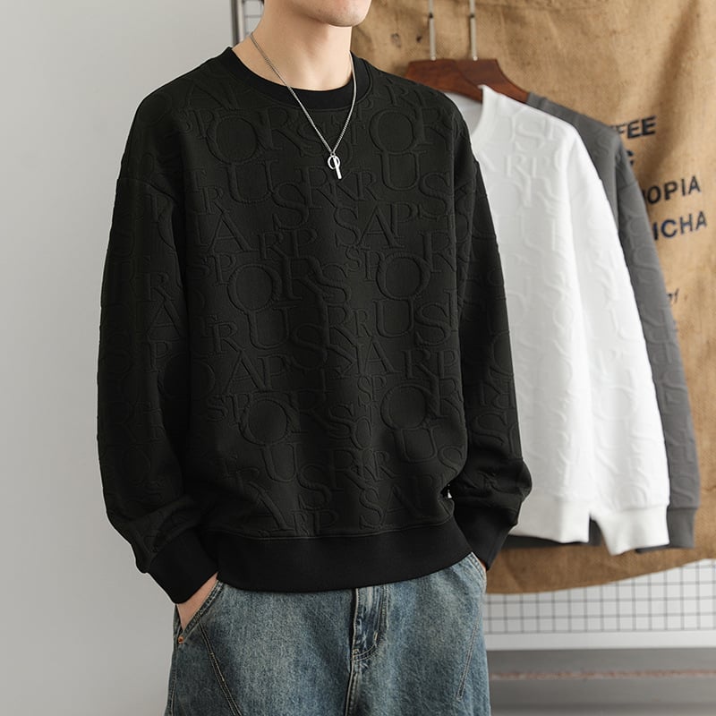 Džemperis su ilgomis rankovėmis, apvalus kaklo iškirpimas, laisvas kirpimas, 100% poliesteris