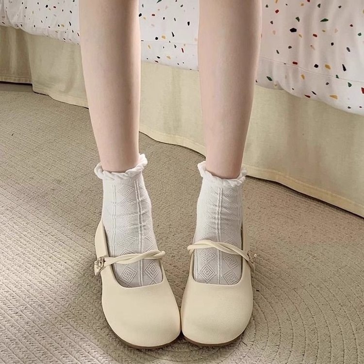 Pantofi femei Mary Jane, vârf rotund, toc mic și gros, curea cu cataramă, talpă din cauciuc